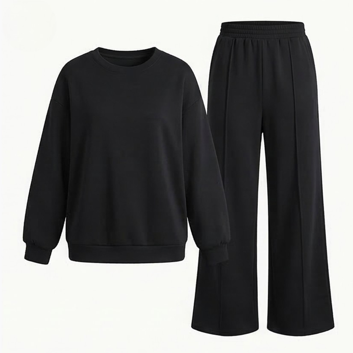 Velora™ – Soft Matching Top and Wide Leg Pants Set