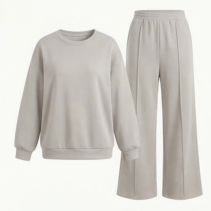 Velora™ – Soft Matching Top and Wide Leg Pants Set