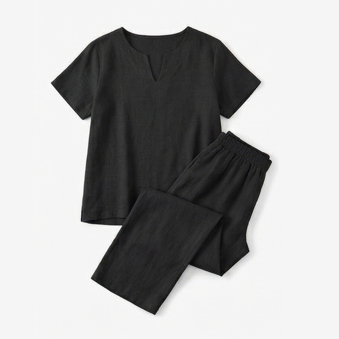 Lunessa™ – Breezy V Neck Top and Pants Set