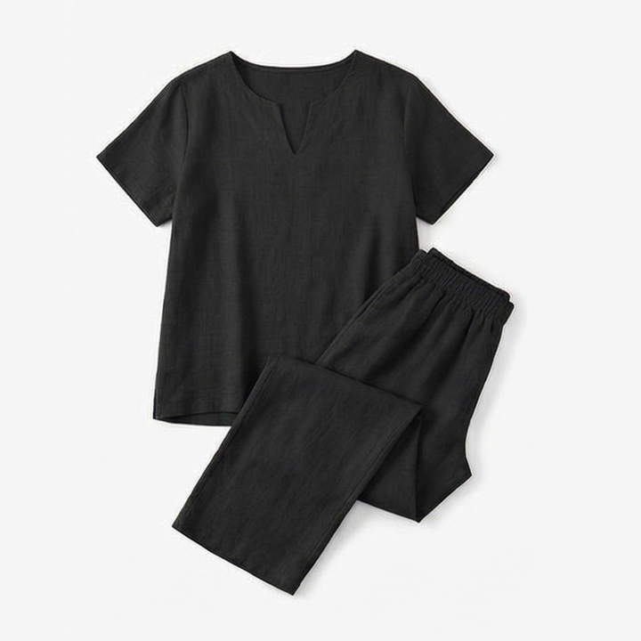 Lunessa™ – Breezy V Neck Top and Pants Set
