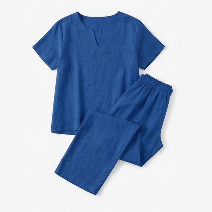 Lunessa™ – Breezy V Neck Top and Pants Set
