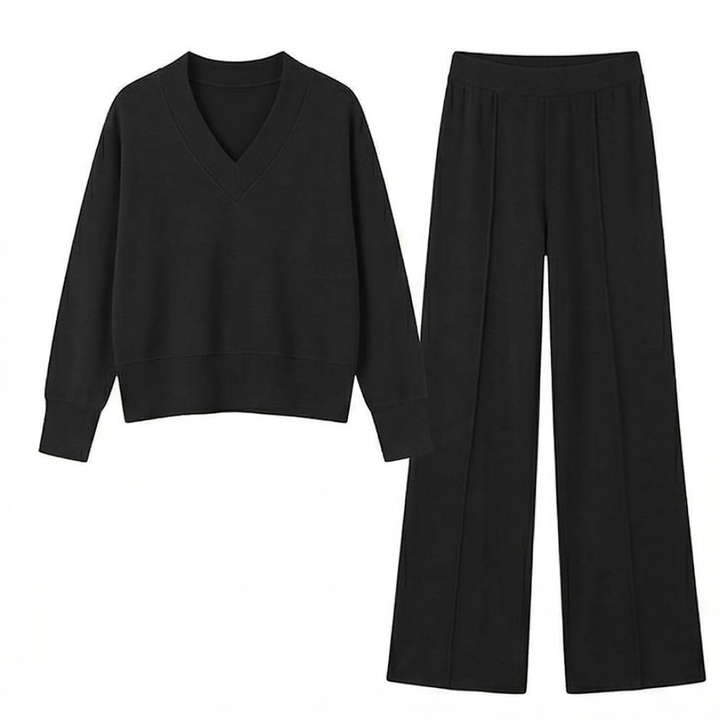 Lunessa™ – Soft Knit Sweater and Wide Leg Pants Set