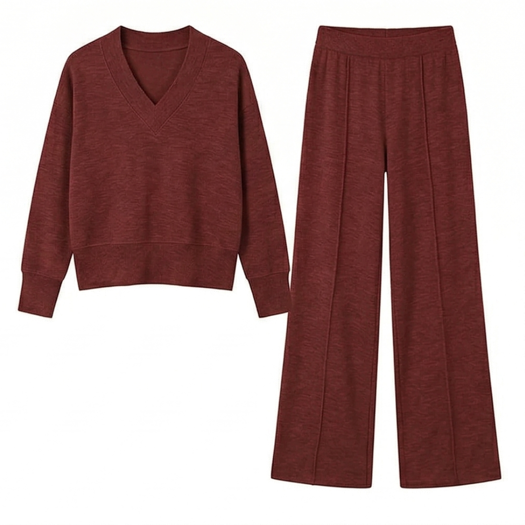 Lunessa™ – Soft Knit Sweater and Wide Leg Pants Set