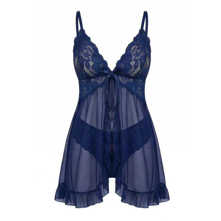 Lunaire™ – Floral Lace Babydoll Nightgown