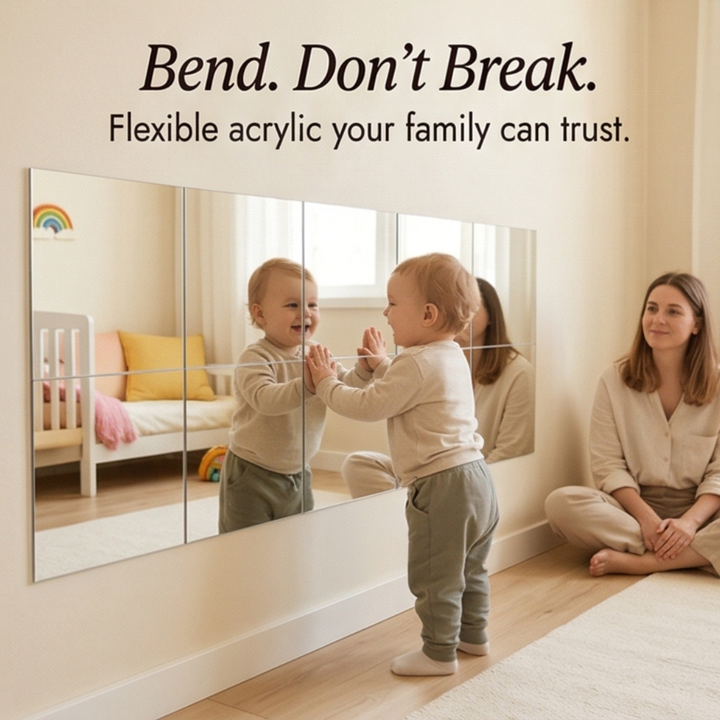 Clearvue™ – Shatterproof Full Length Wall Mirror Tiles