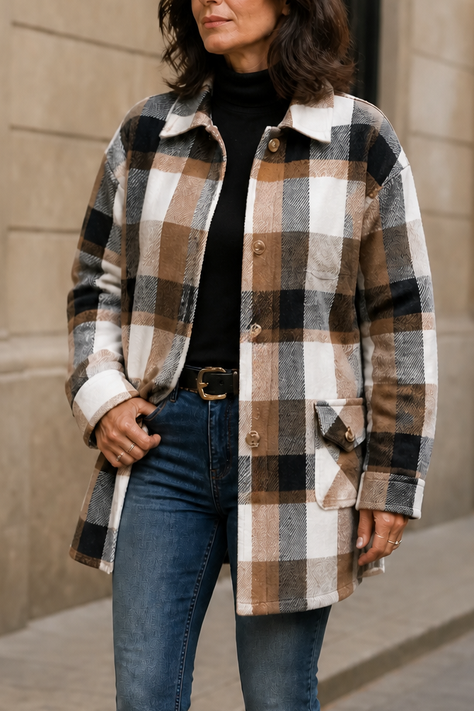 Shackston – Plaid Relaxed-Fit Shirt Jacket