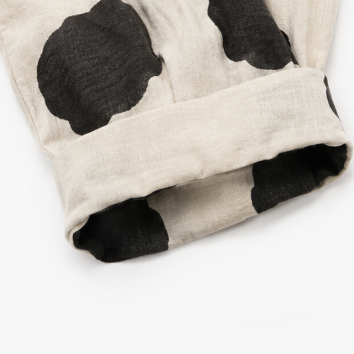 Marelle – Polka Dot Cotton-Linen V-Neck Blouse