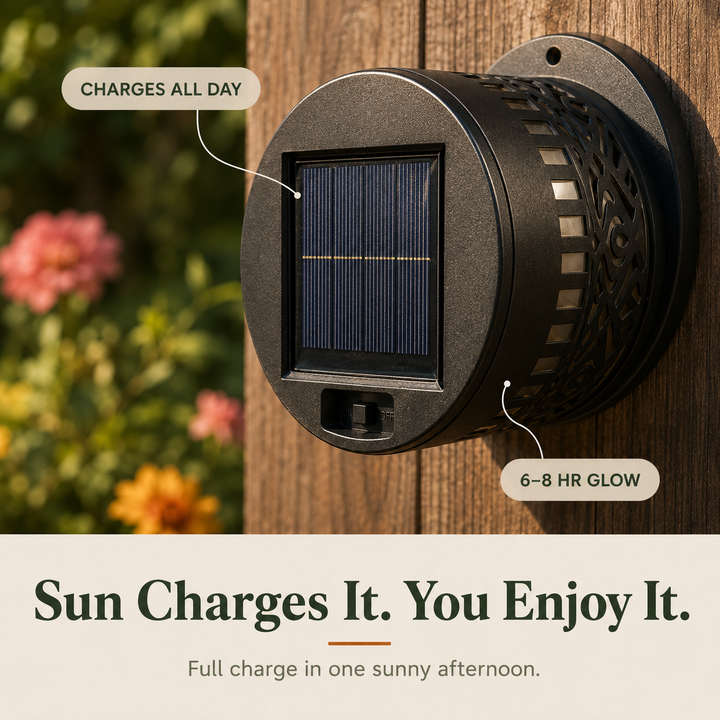 Lumara™ – Solar Mandala Wall Light Outdoor Garden Fence Projector