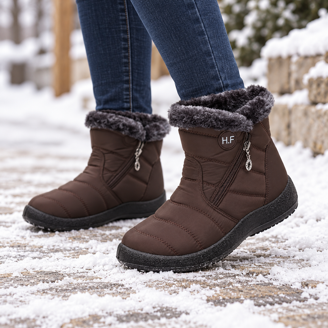 Lunavia – Plush-Lined Zipper Ankle Boots