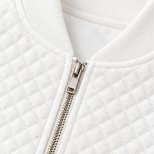 Overa – Diamond-Quilted Zip-Front Jacket