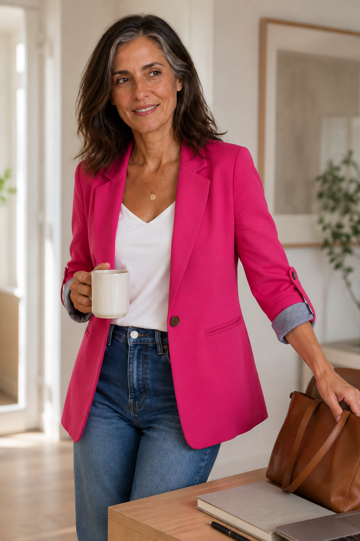 Structria – Soft-Knit Structured Lapel Blazer Cardigan