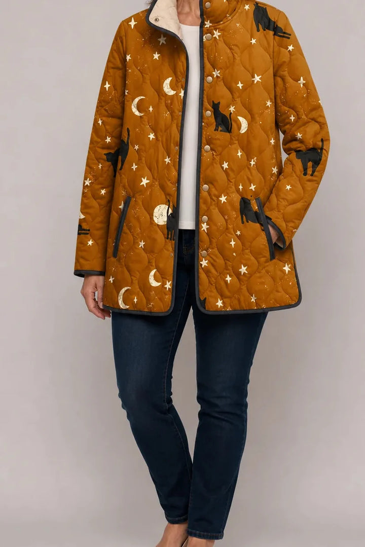 Wearbella – Floral Print Quilted Puffer Jacket