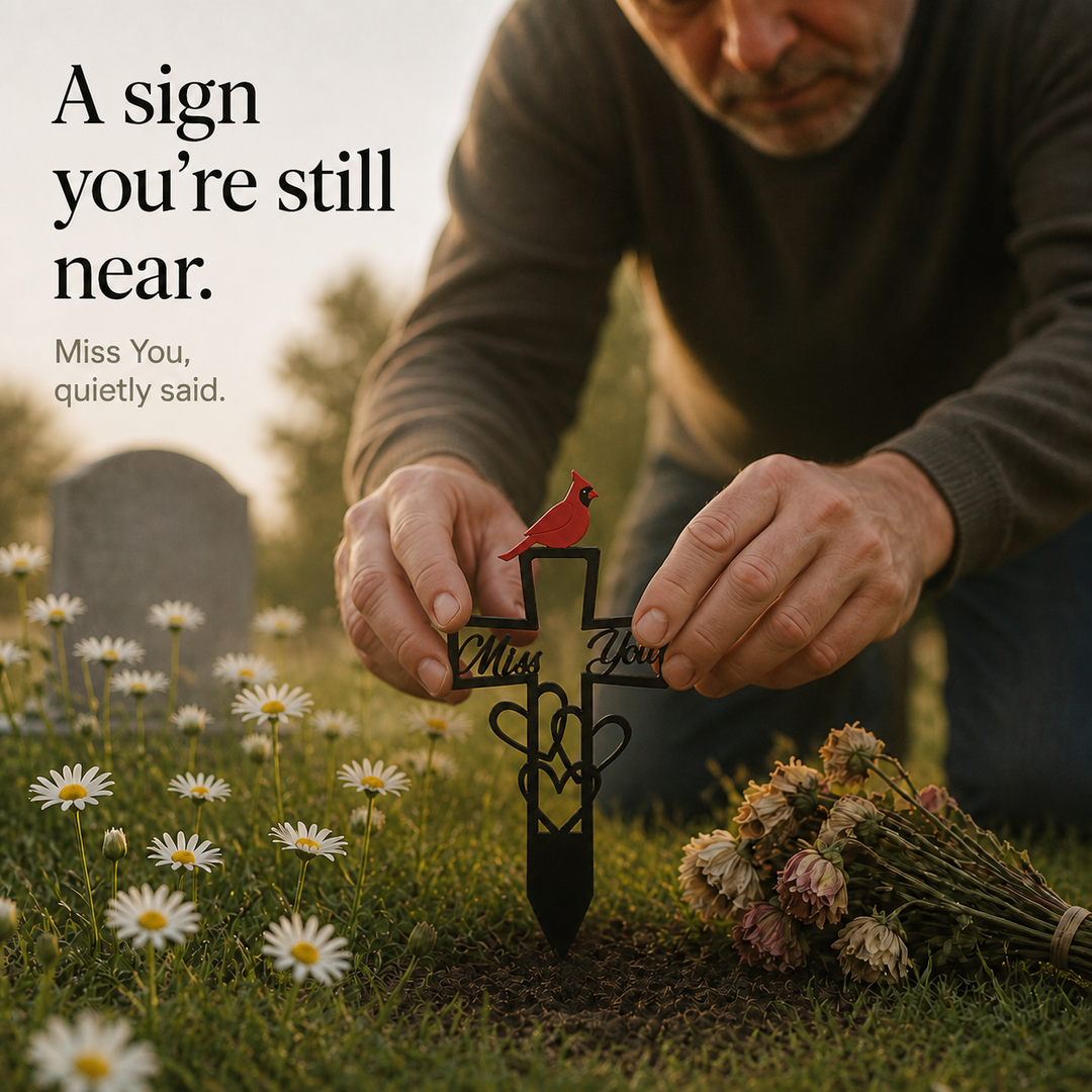 Cardinalight – Cardinal Cross Memorial Garden Stake