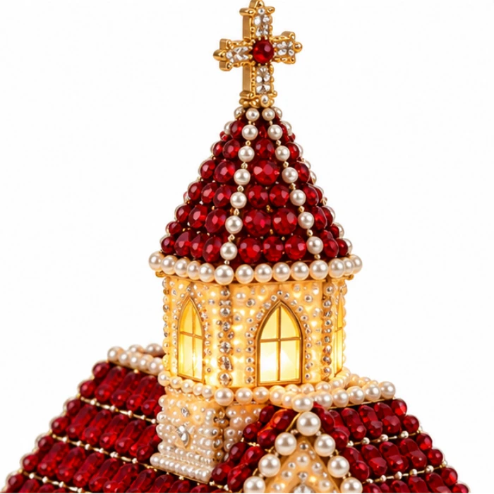 Glowspire – Gem-Decorated 3D Christmas Church Kit
