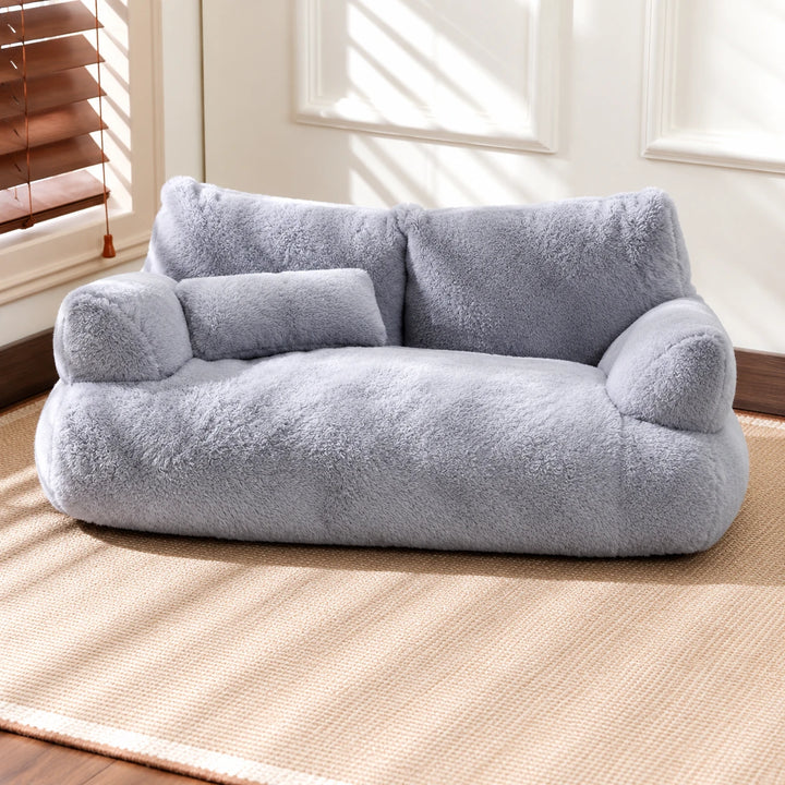 HearthPaw – Plush Sofa-Shaped Cat Bed