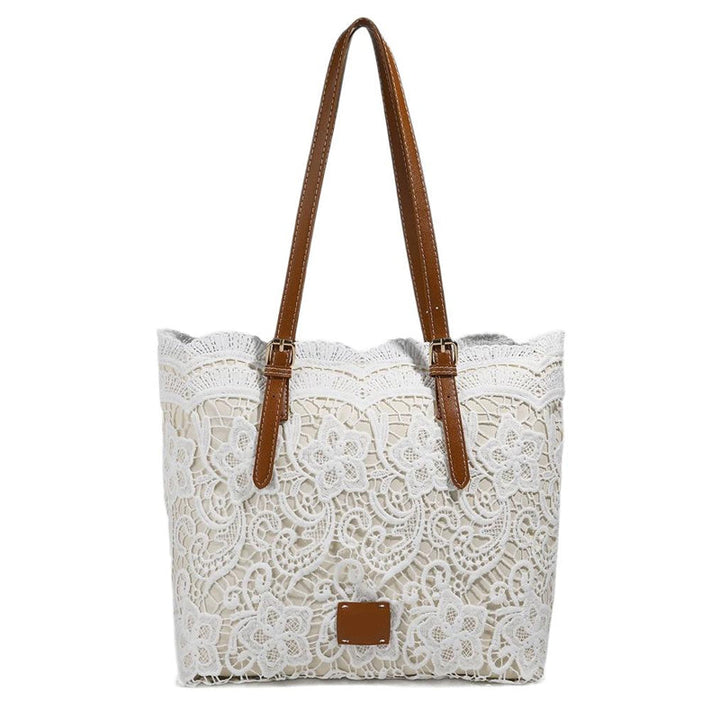 Lacelune™ - Floral Lace Shoulder Tote for Daily Essentials