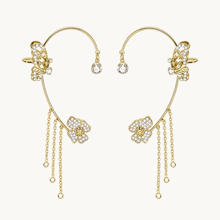 Bellara™ Butterfly Ear Wrap with Flower Tassels