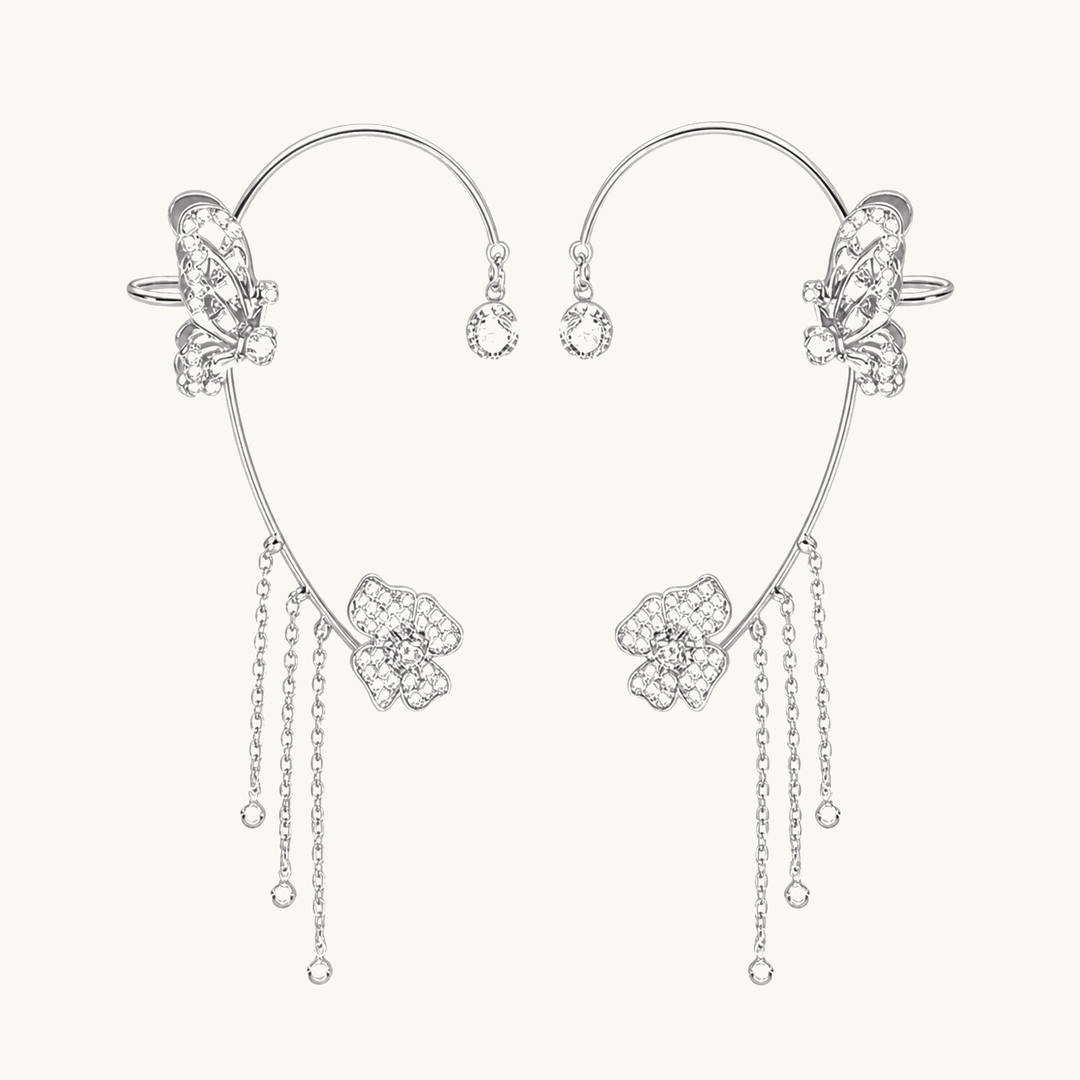 Bellara™ Butterfly Ear Wrap with Flower Tassels