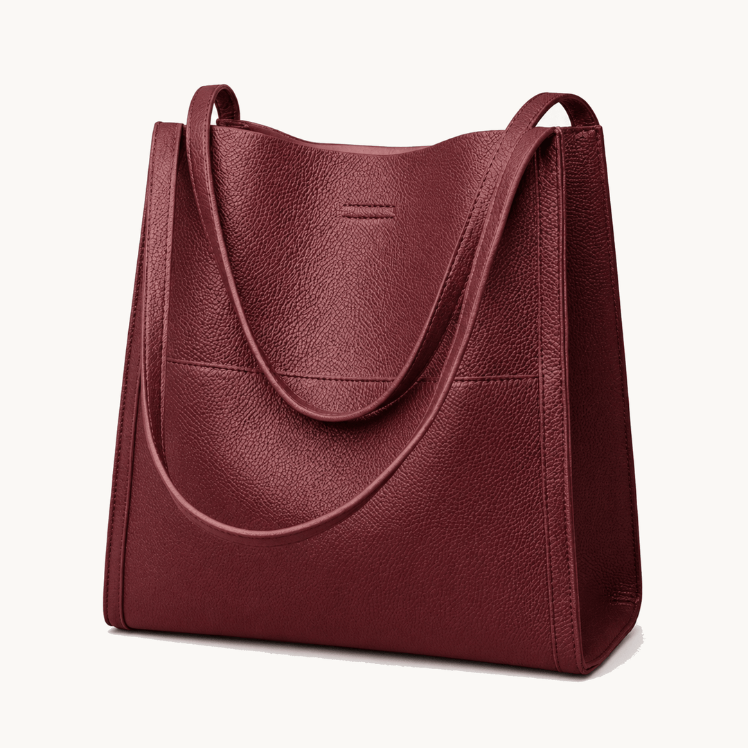 Solenne™ Soft Leather Shoulder Tote
