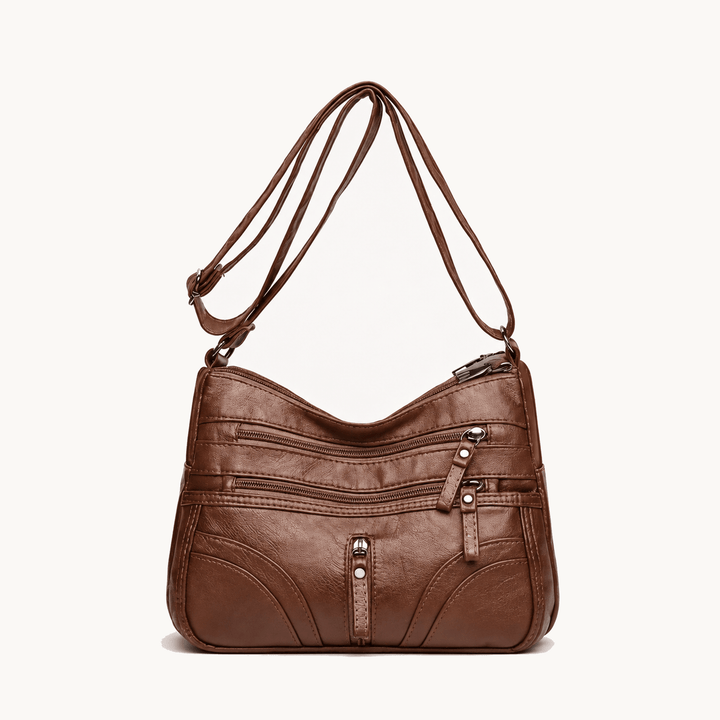 Caressa™ – Soft Leather Multi Pocket Crossbody Bag