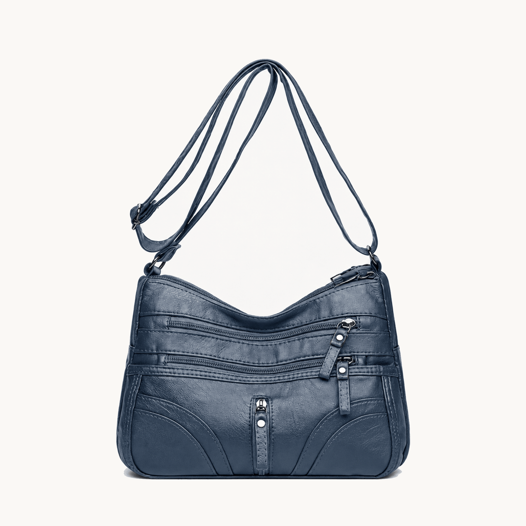 Caressa™ – Soft Leather Multi Pocket Crossbody Bag