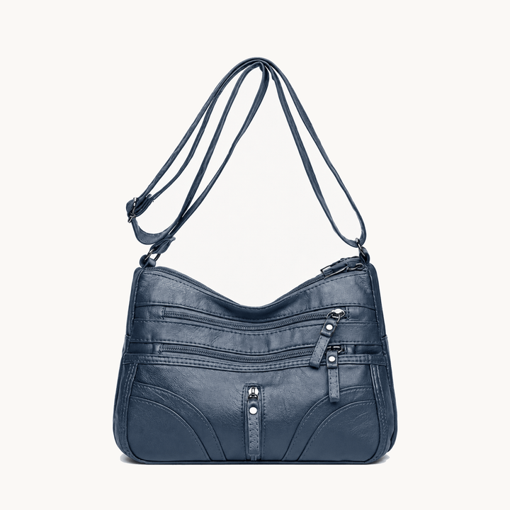 Caressa™ – Soft Leather Multi Pocket Crossbody Bag