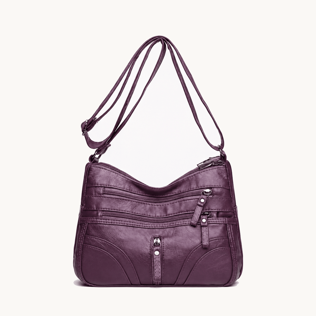 Caressa™ – Soft Leather Multi Pocket Crossbody Bag