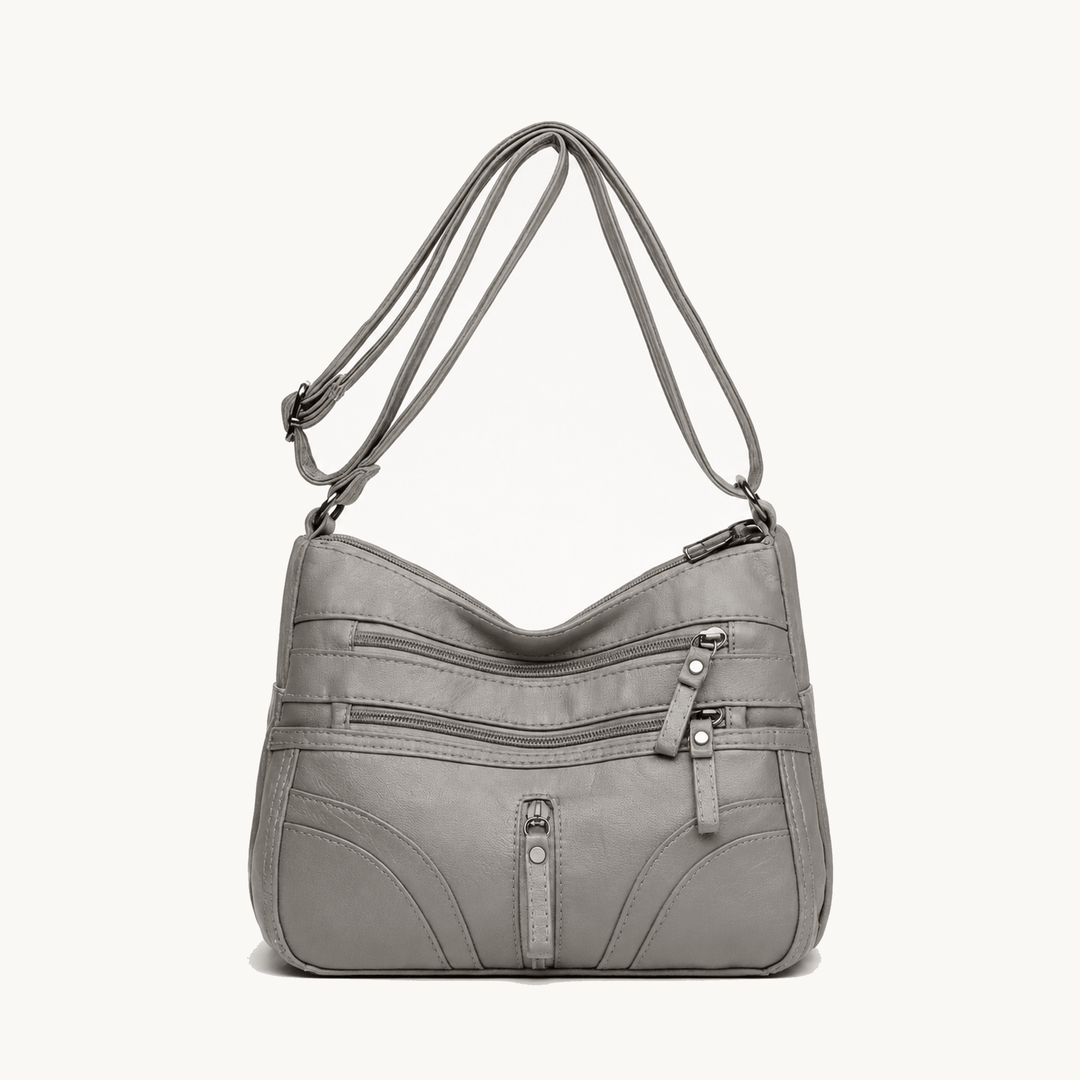 Caressa™ – Soft Leather Multi Pocket Crossbody Bag