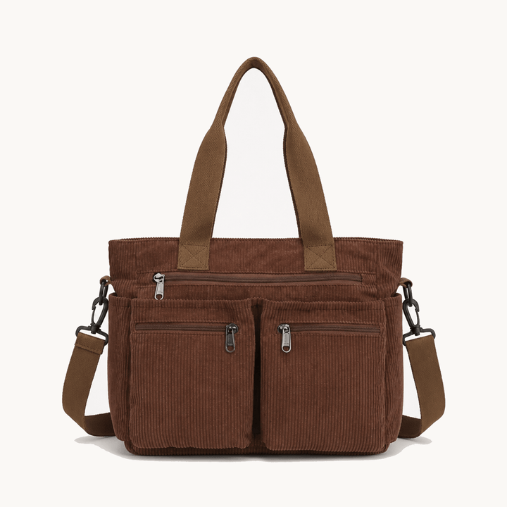Clovera™ – Multi Pocket Corduroy Shoulder Bag