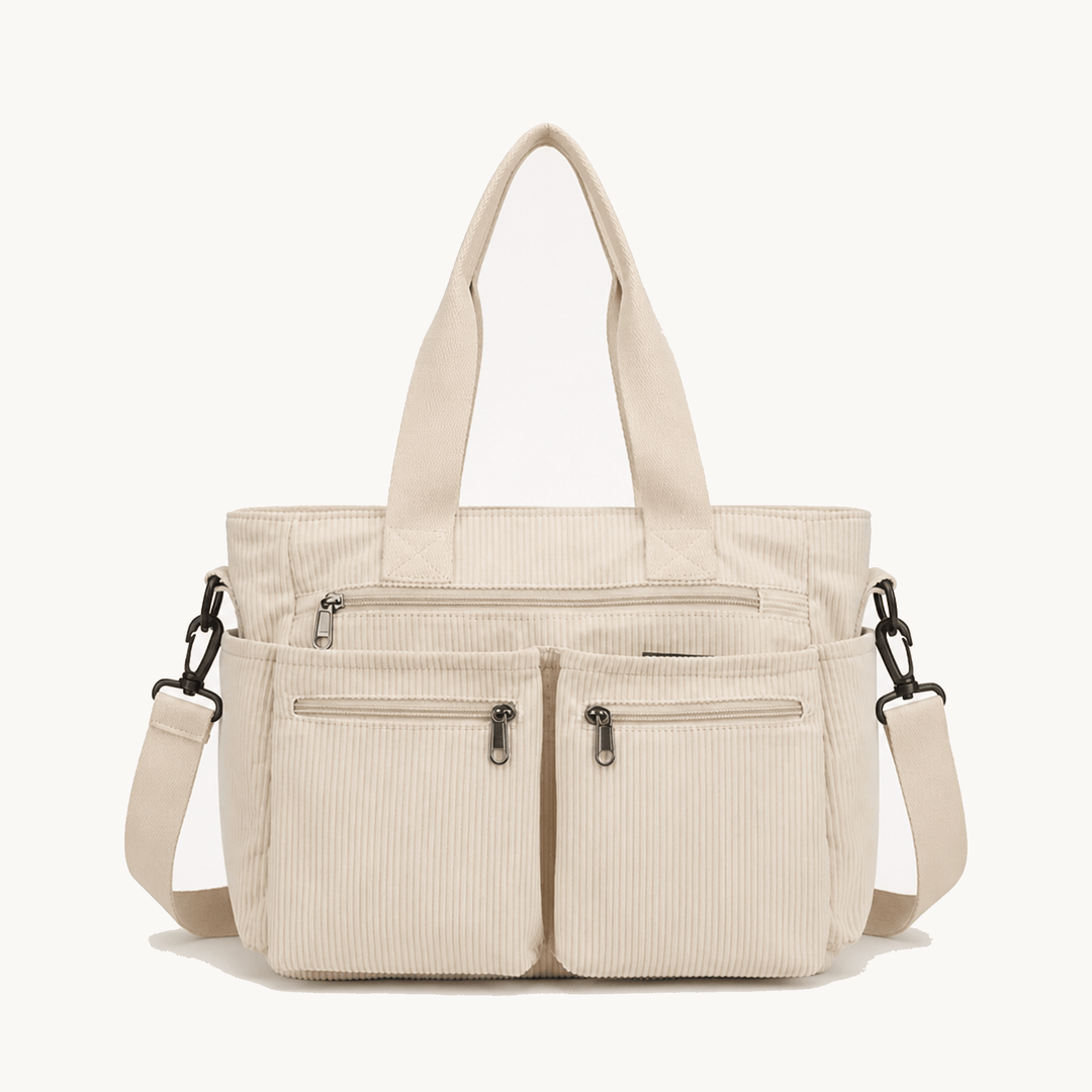 Clovera™ – Multi Pocket Corduroy Shoulder Bag