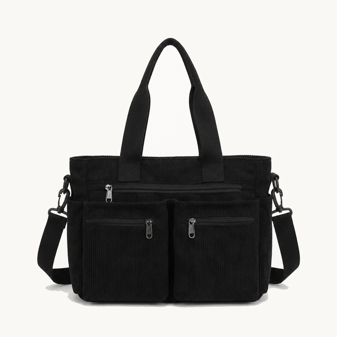 Clovera™ – Multi Pocket Corduroy Shoulder Bag