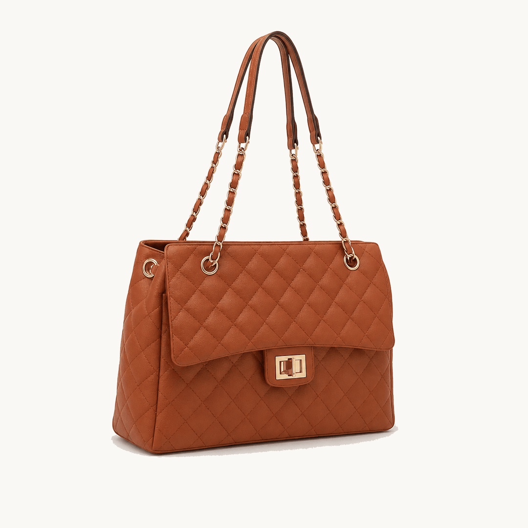 Ellara™ – Quilted Chain Strap Tote