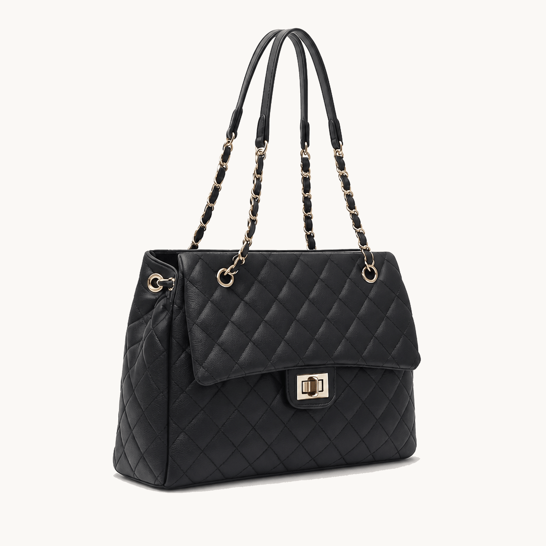 Ellara™ – Quilted Chain Strap Tote