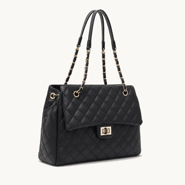 Ellara™ – Quilted Chain Strap Tote