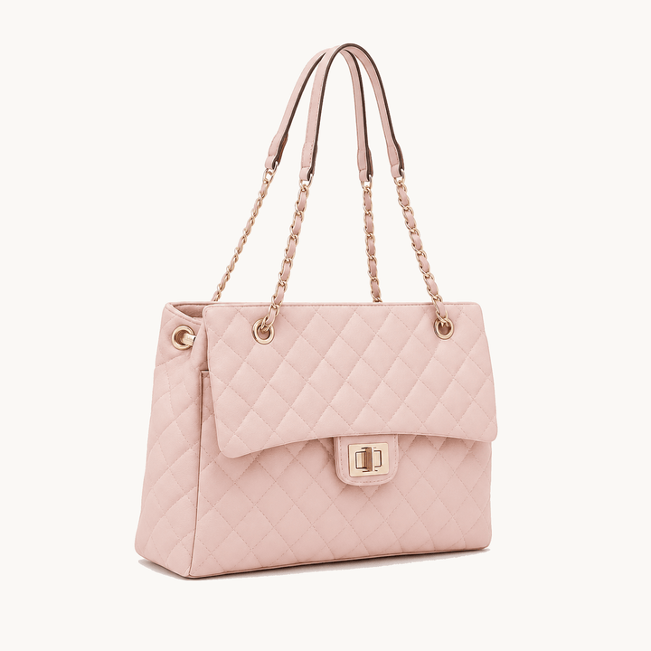 Ellara™ – Quilted Chain Strap Tote