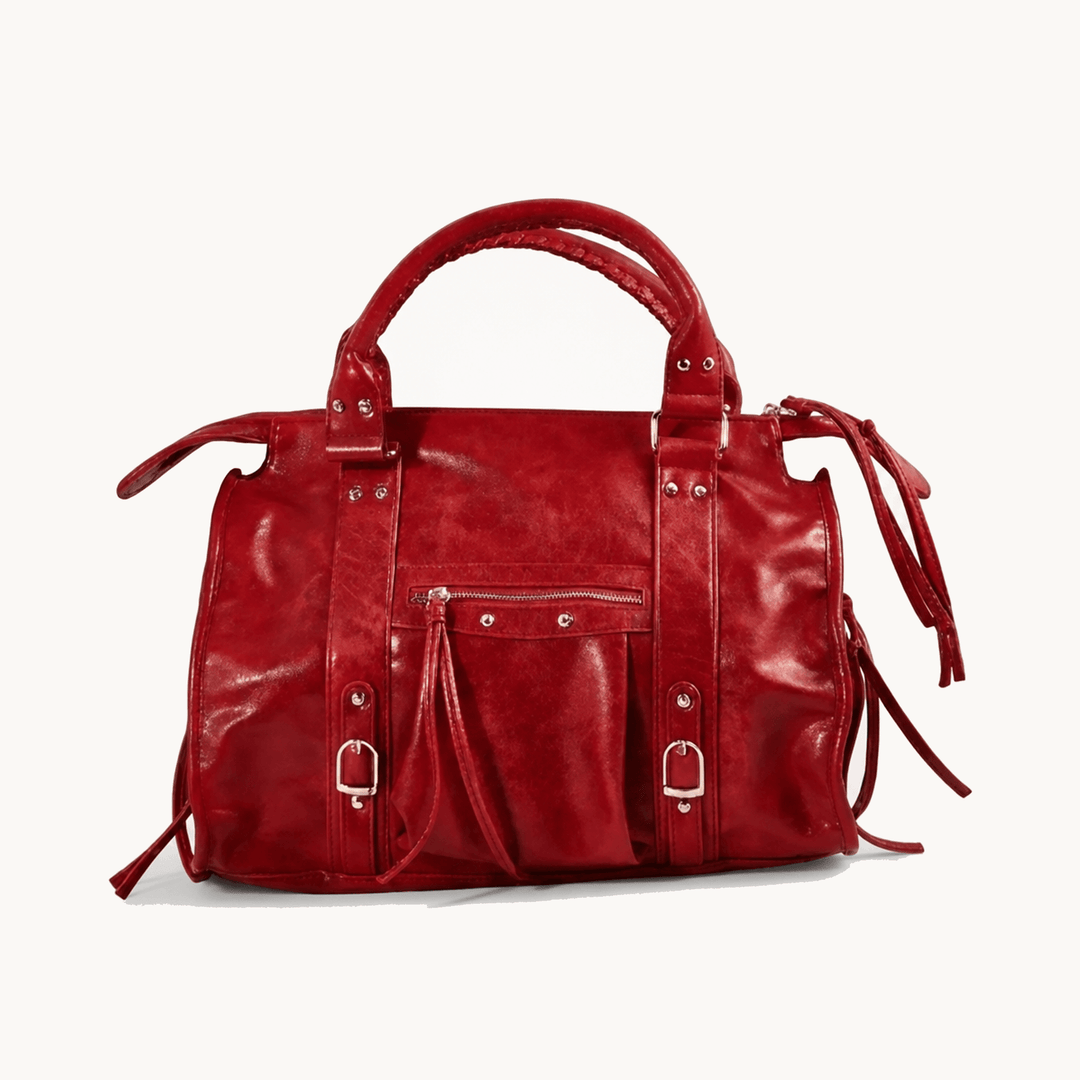 Vivara™ – Gold Detail Moto Satchel Bag