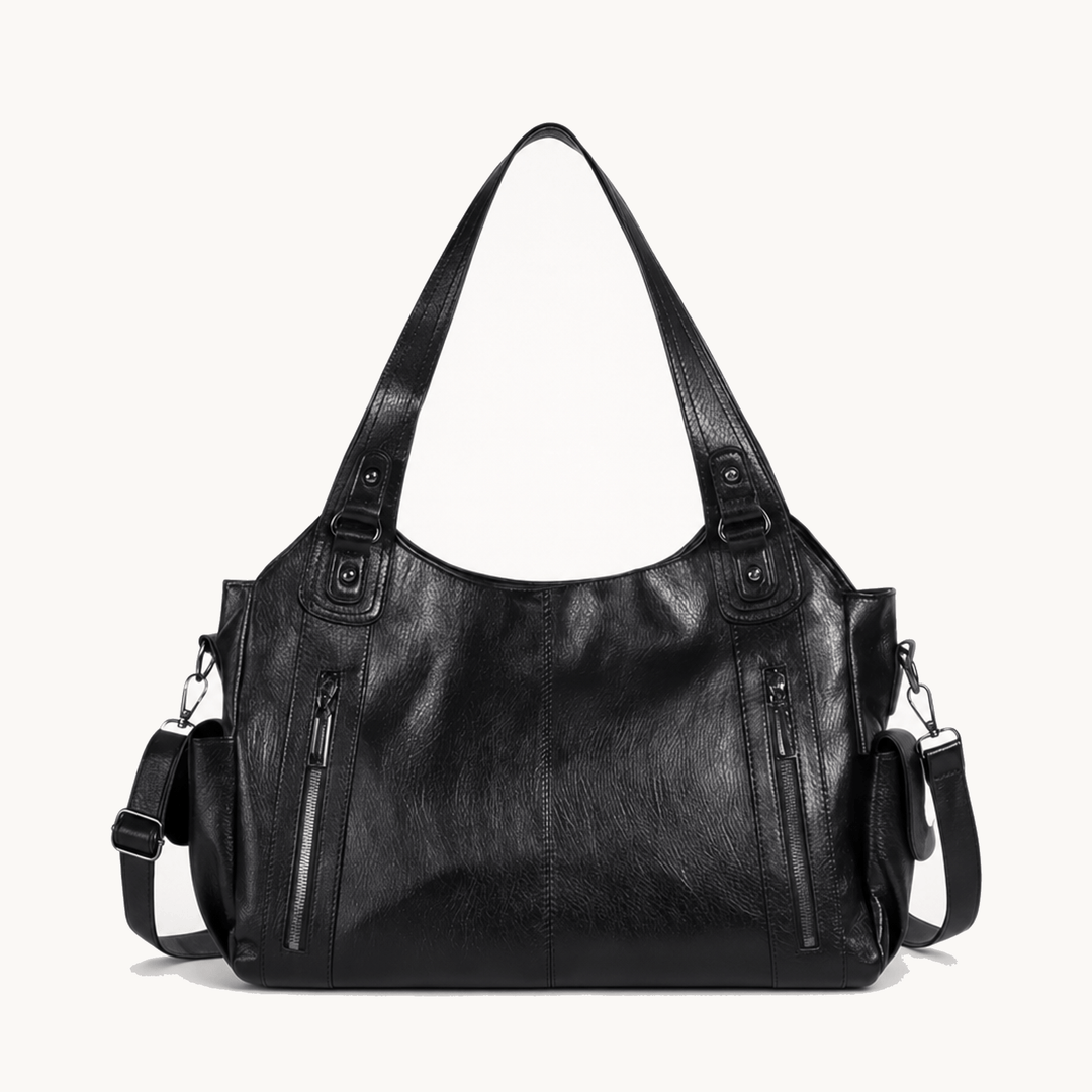 Noirvere™ — Slouchy Vegan Leather City Tote