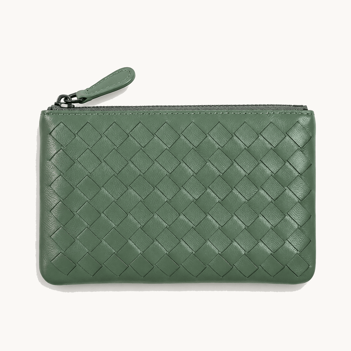 Veloura™ – Handwoven Lambskin Card Wallet