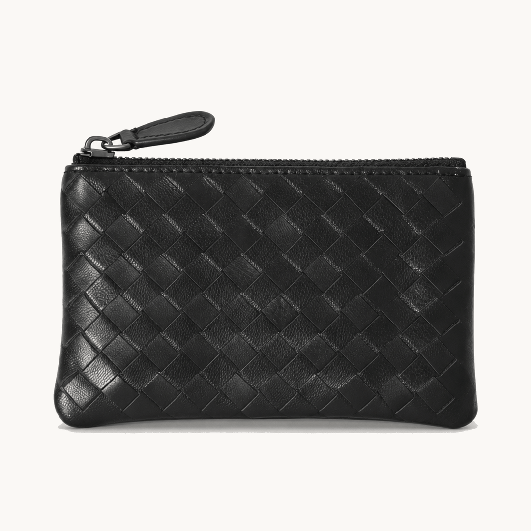 Veloura™ – Handwoven Lambskin Card Wallet