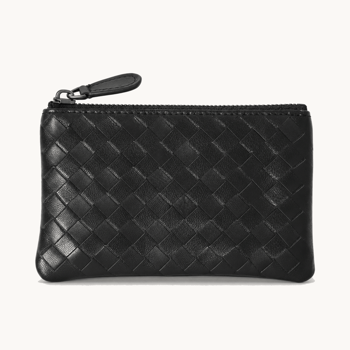 Veloura™ – Handwoven Lambskin Card Wallet