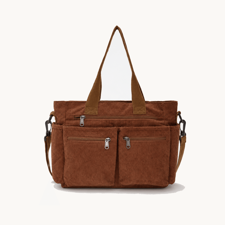 Lunavia™ - Corduroy Utility Tote with 6 Pockets