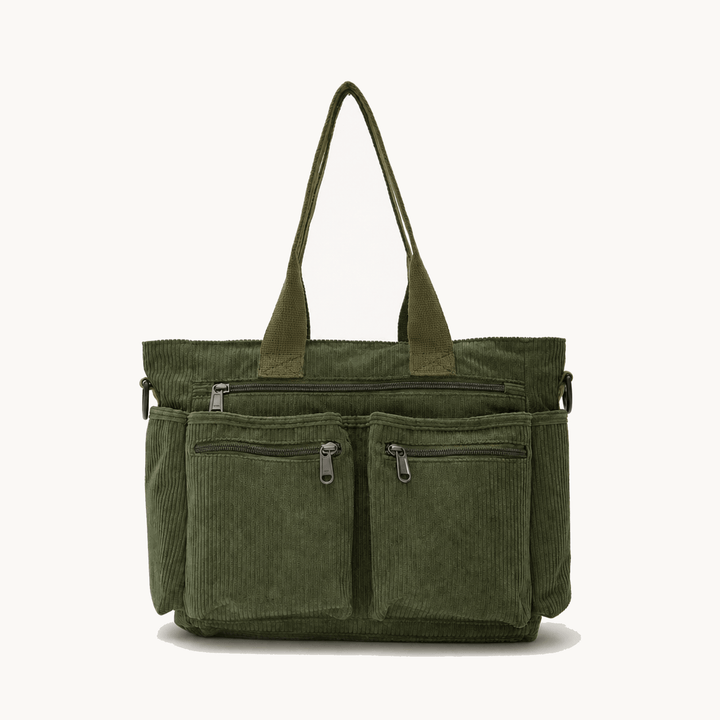 Lunavia™ - Corduroy Utility Tote with 6 Pockets
