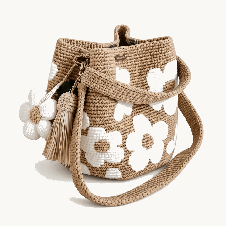 Bloomara™ – Handmade Crochet Flower Tote Bag