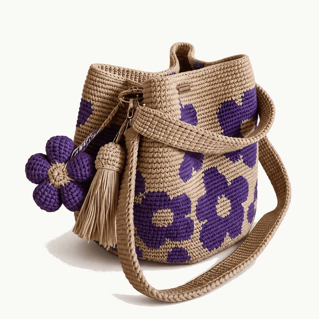 Bloomara™ – Handmade Crochet Flower Tote Bag