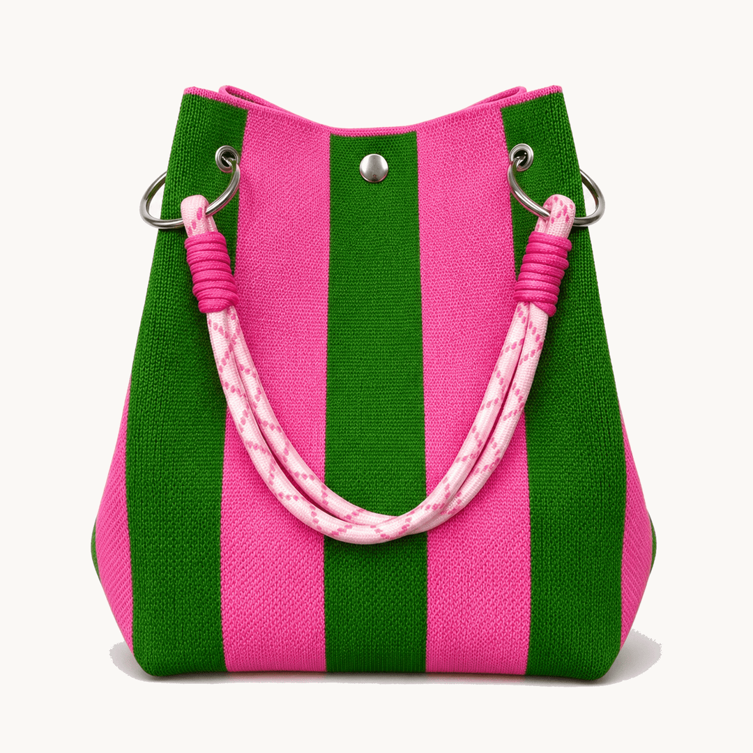 Sundara™ – Striped Knit Bucket Bag for Everyday Style