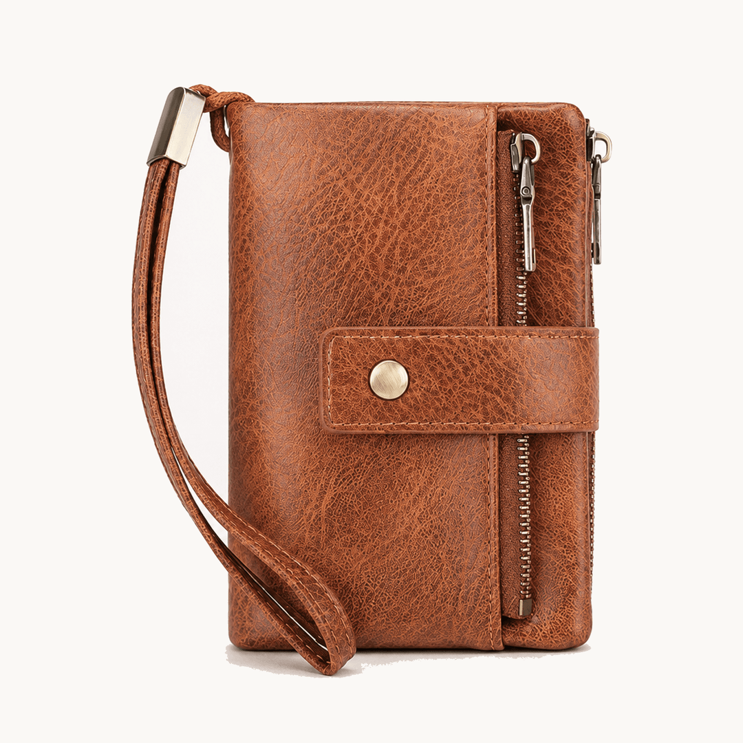 Veluna™ Long Wallet with Phone Pocket and Wrist Strap