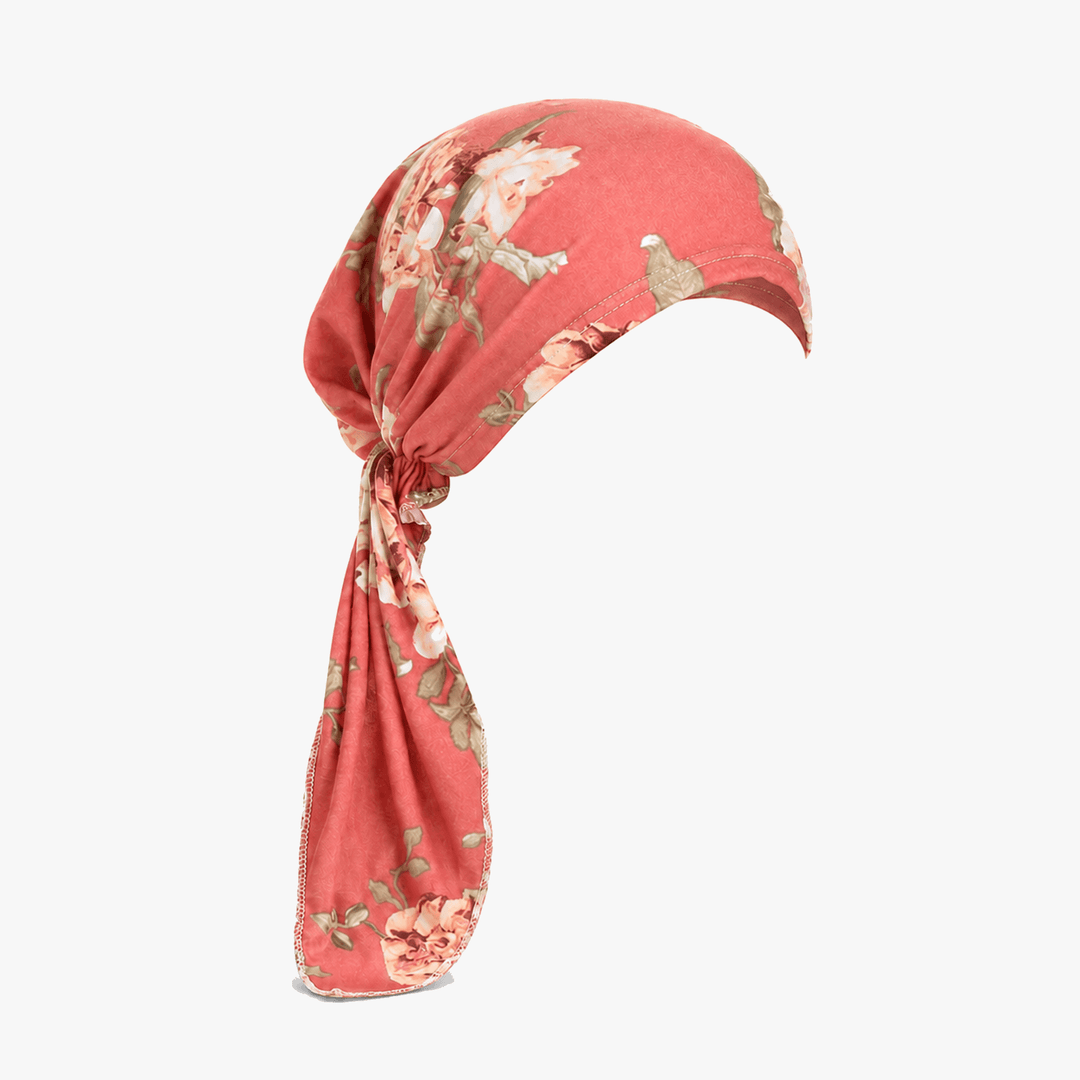 Florenza – Pre-Tied Floral Head Scarf Turban, Soft Elastic, 6 Prints