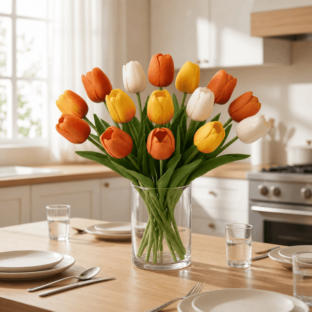 Bloomara™ – Real Touch Latex Tulip Bouquet Mixed