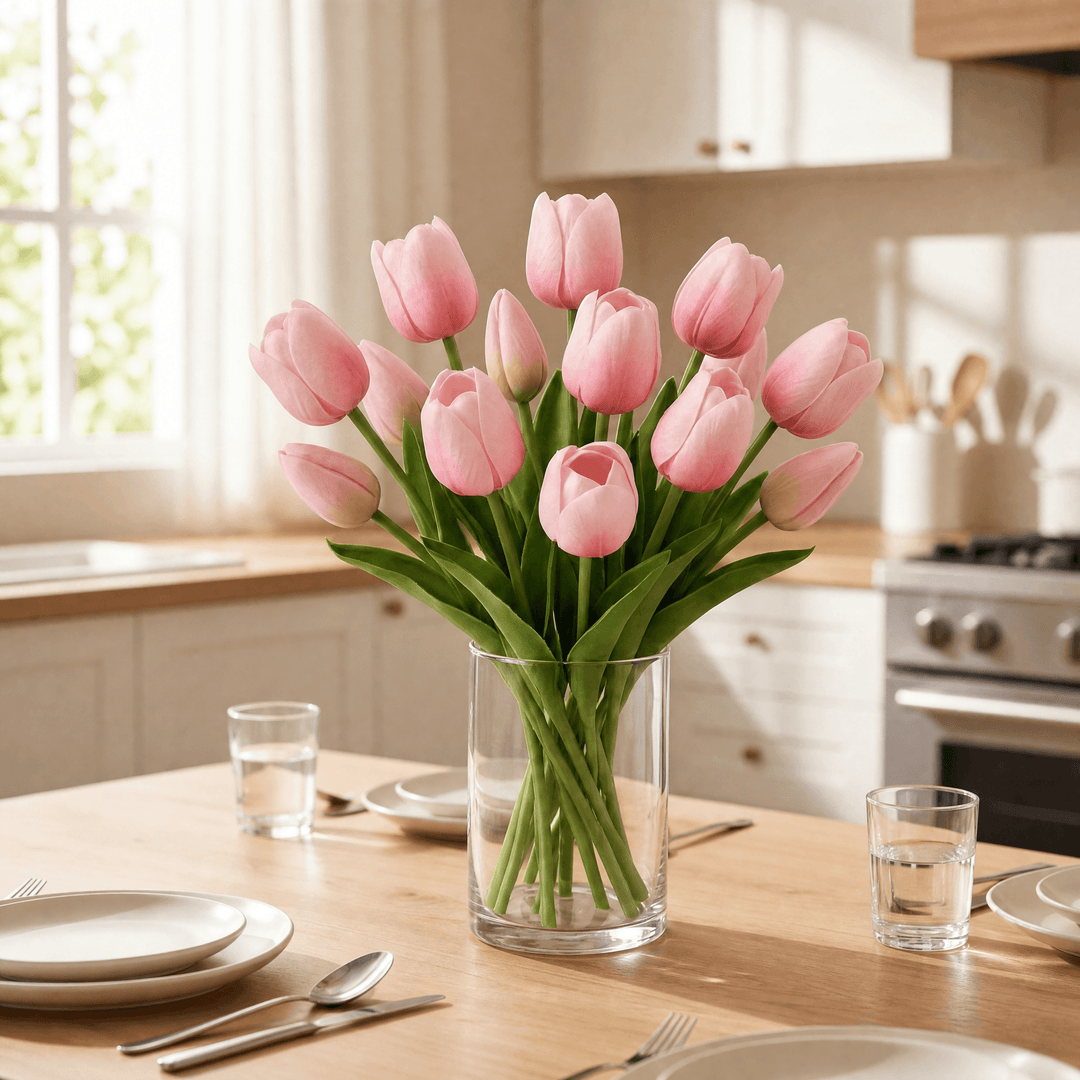 Bloomara™ – Real Touch Latex Tulip Bouquet Pink