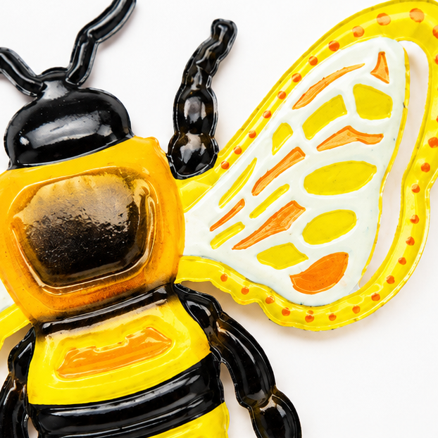 Bloomly – 3D Metal Bee Butterfly and Ladybug Garden Wall Decor Set, Hand
